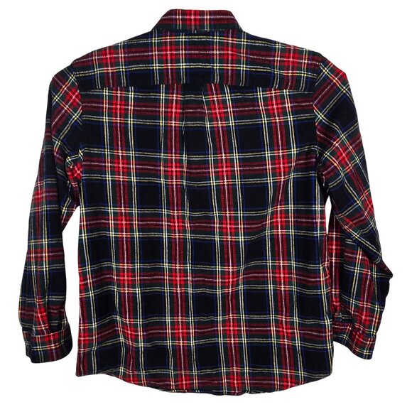 L.L. Bean Flannel‎ Shirt Size Large Mens  Long Sleeve Red Green Blue Plaid - Picture 3 of 5